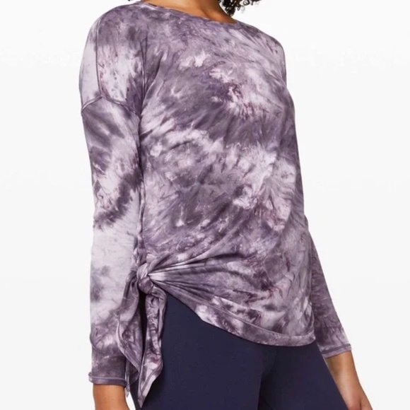 lululemon athletica Tops - Lululemon To the Point Mist‎ Diamond Dye Glacier Grey, see measurement 4 size